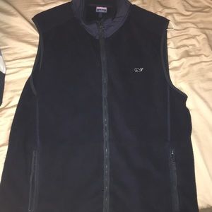 Navy vineyard vines fleece vest